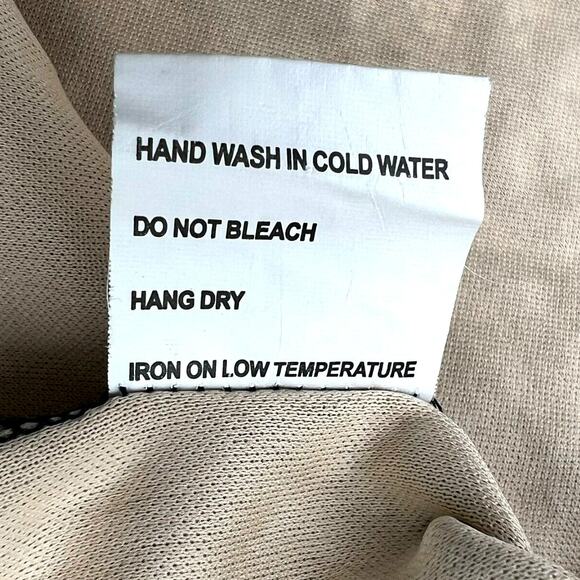 SOLITAIRE Large Navy Blue Lace‎ Overlay Tan Lined knee length skirt Ravi Khosla - Picture 5 of 7